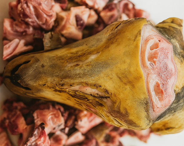 Goat Head Burnt & Cut